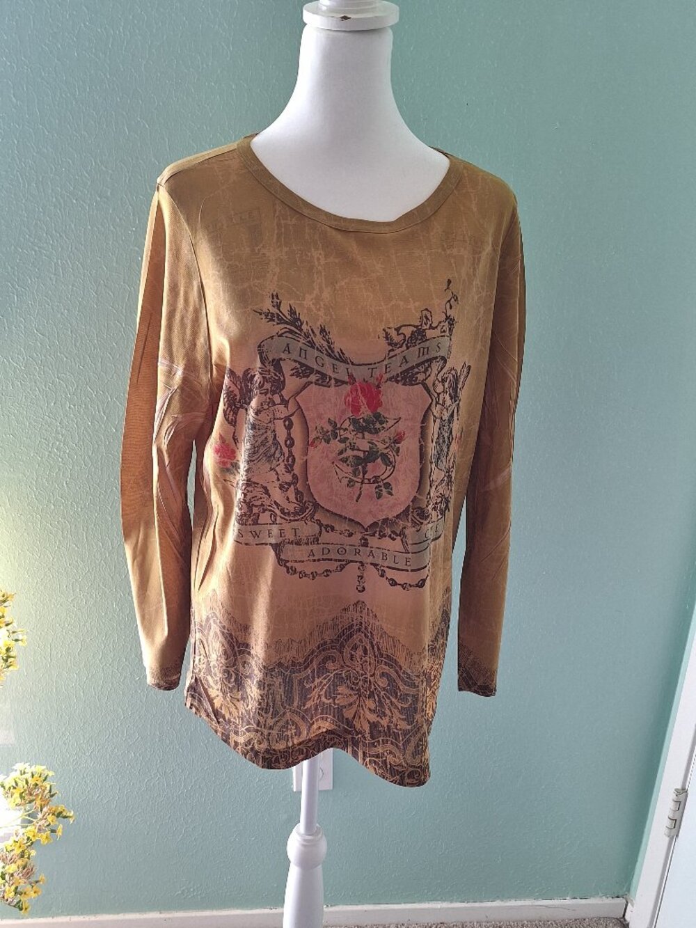 Vintage Venezia Long sleeved Shirt. Size 14/16